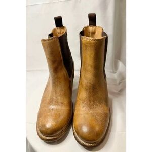 Women's Tan Leather Heeled Boots